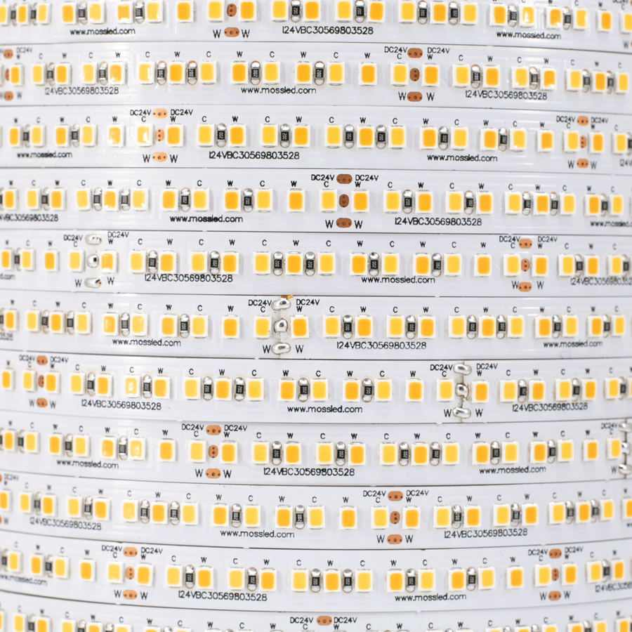 FlexLED Bi-Color 2700K - 6000K 24V (CCT Adjustable) Bi-Colour (2700k - 6000k) 120 LED/meter Bare Wire from www.thelafirm.com