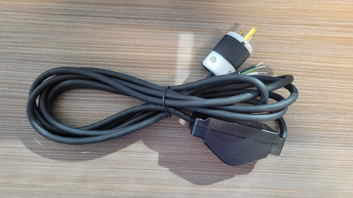 15A 120V Rated Edison Male Plug to Bare End with Off / On Switch Cable Assembly