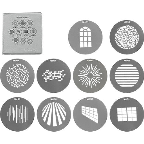 NL Mount Projection Attachment GOBO Set #1 10 Gobo Patterns | The LA Firm