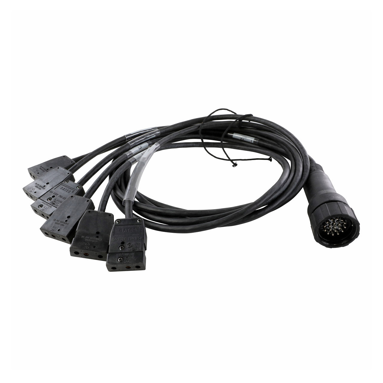 EverGrip® Molded 19-Pin Male (Plug) to (6) 20A Stage Pin (Bates) Females (Connectors) Breakou from www.thelafirm.com