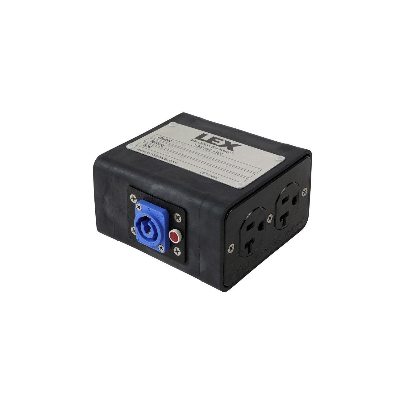 21 Amp Quad Box powerCON® to Duplex Receptacles from www.thelafirm.com