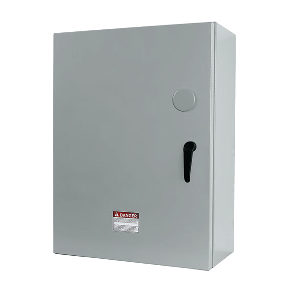 800 A, 3 Phase, 480 VAC, Male Cams (black, red, blue, white, green), Phase Rotation, 2 Wire Start / Stop Terminals, Kirk Key Provision, NEMA 3R Weatherproof, Aluminum Housing from www.thelafirm.com