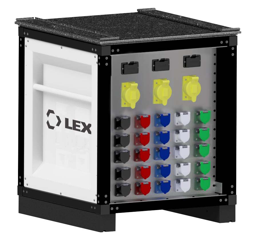 800A Outdoor PowerRACK™ Load Master® Spider Distribution + (100A - 250A) CAM Output from www.thelafirm.com