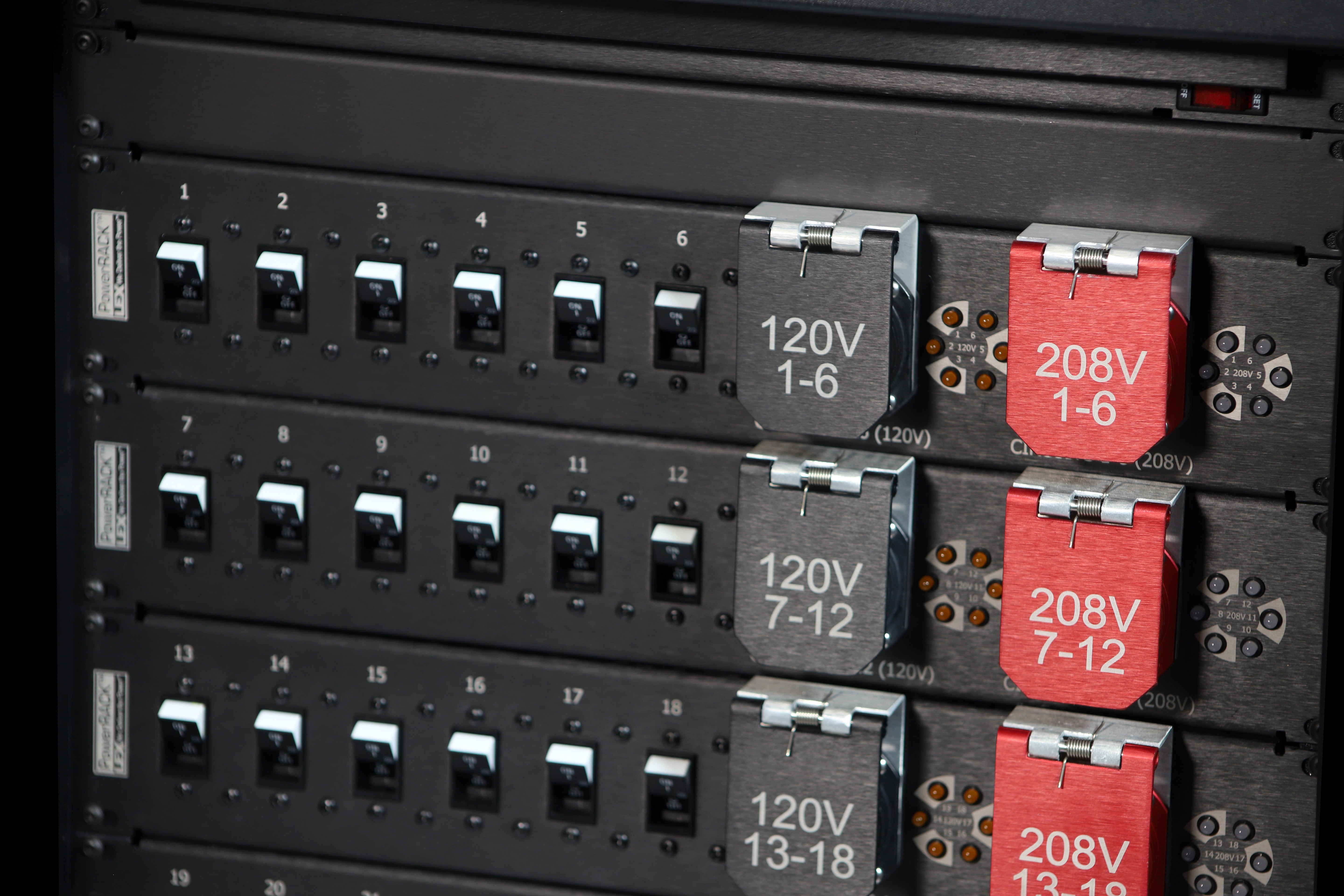 402 Amp "Presidential" PowerRACK™ to 19-Pin/L21-30/Duplex Receptacles from www.thelafirm.com