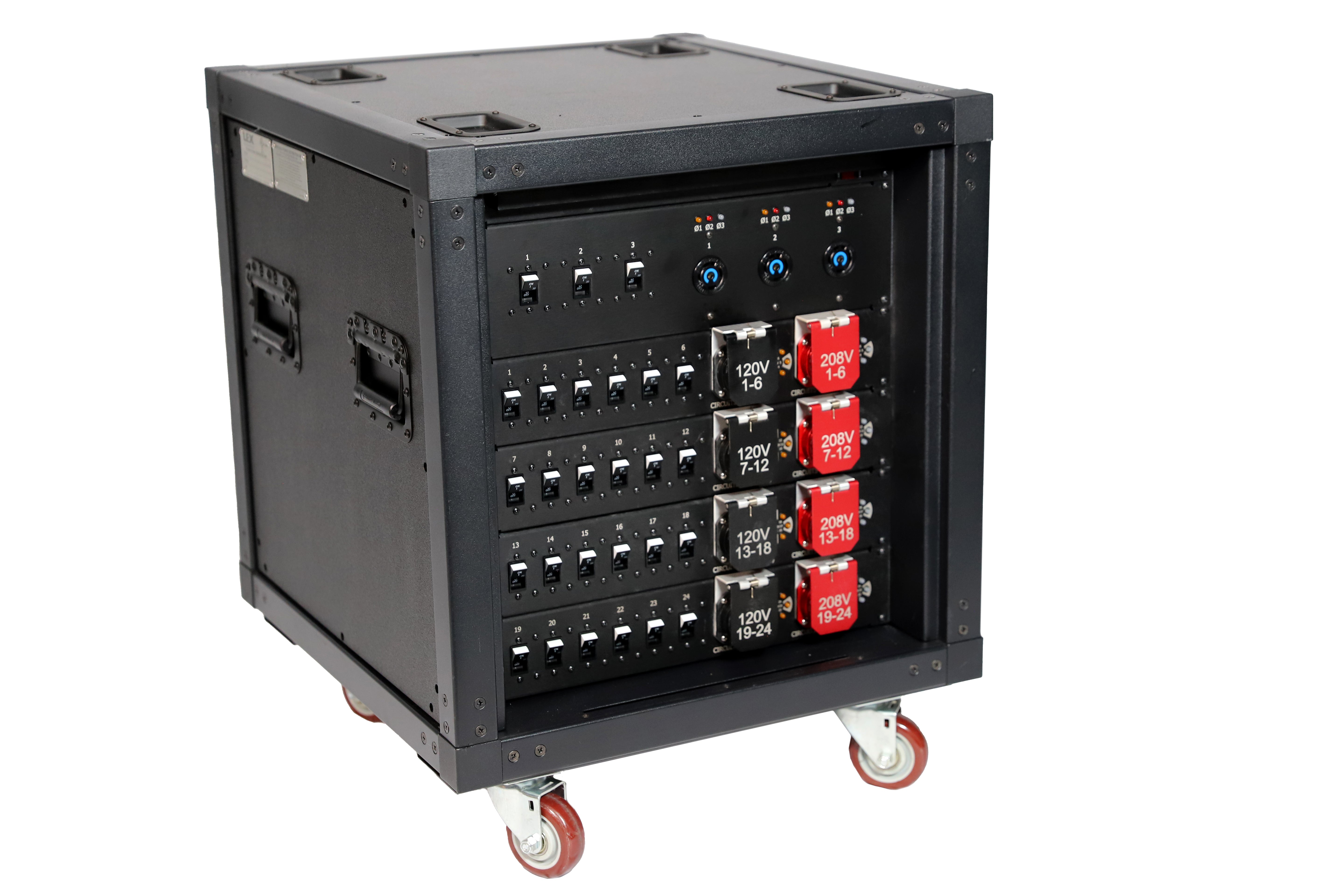 202 Amp "Viceroy" PowerRACK™ to 19-Pin/L21-30/Duplex Receptacles from www.thelafirm.com