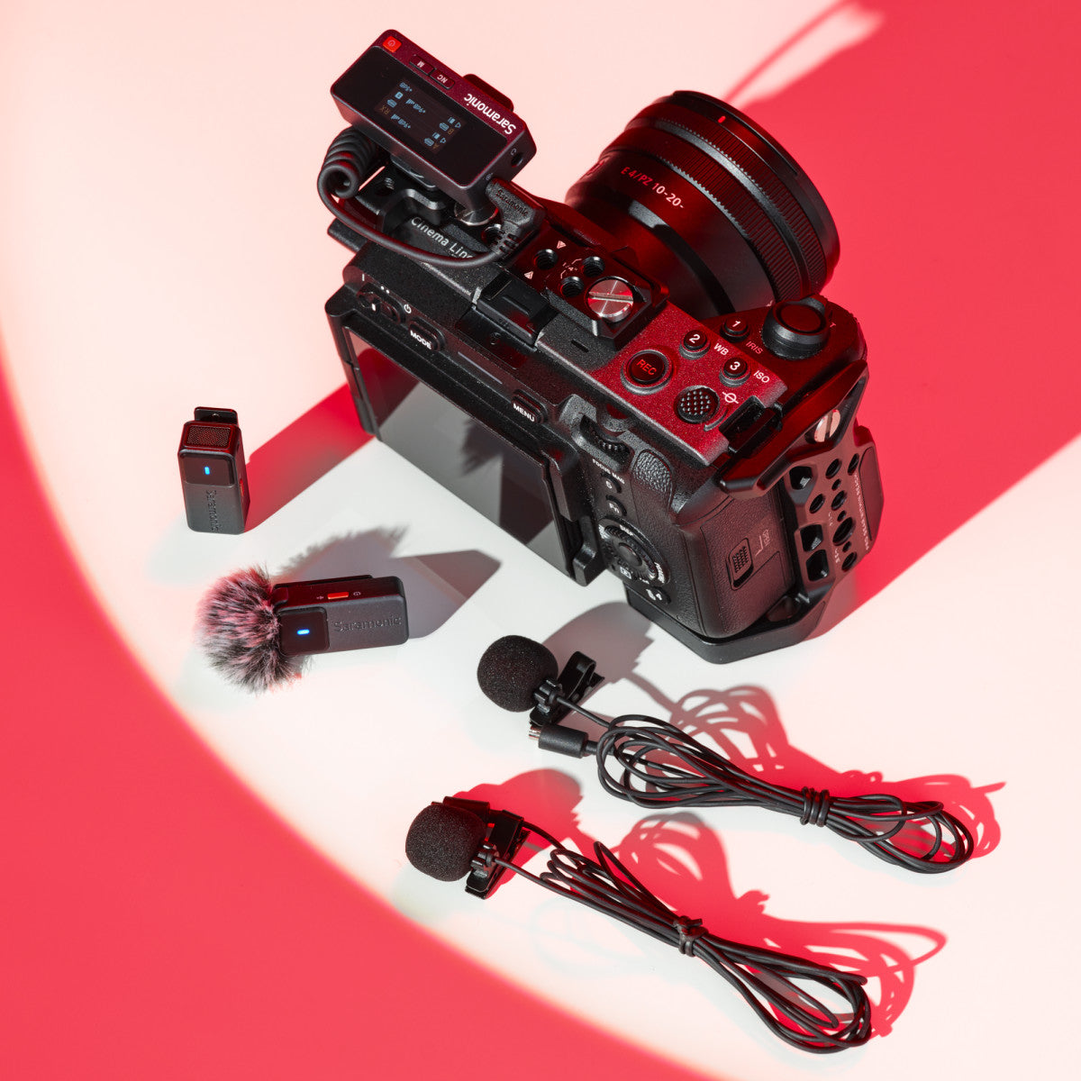 Air | 2-Person Mini Wireless Clip-On Mic System w/ Lavaliers for Cameras, Mobile Devices & Computers | The LA Firm