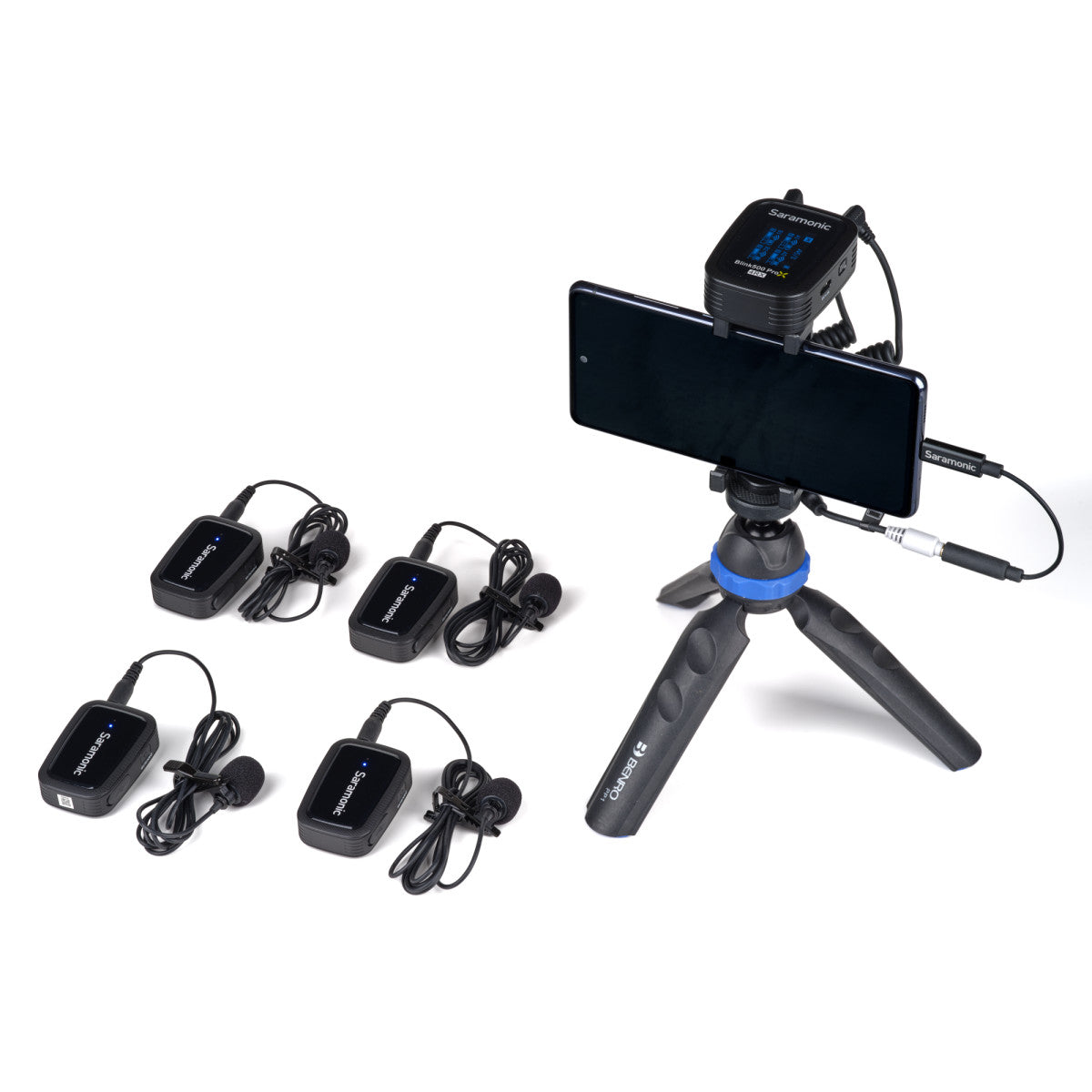 Blink 500 ProX B8 4-Person Wireless Clip-On Mic System with On-Board Recording, N/C and Lavaliers
