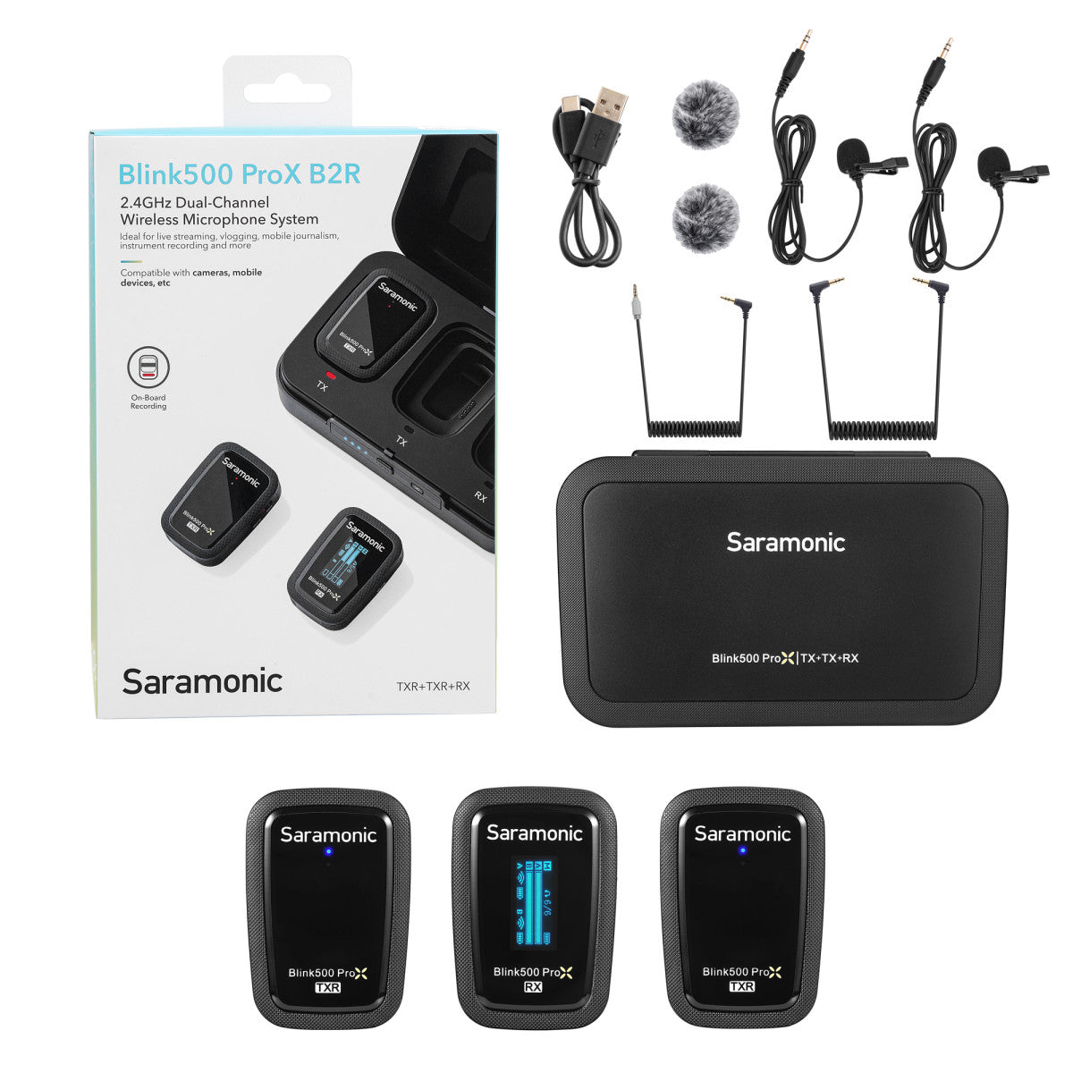 Blink 500 ProX B2R 2-Person Wireless Clip-On Microphone System with On-Board Recording & Lavaliers | The LA Firm