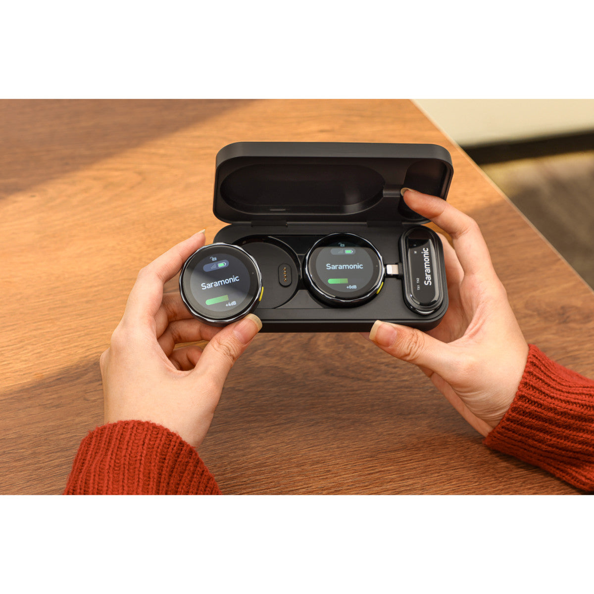 Blink Me U2 | 2-Person Wireless Mic w/ Custom Recording Transmitters & USB-C + Lightning Receivers | The LA Firm