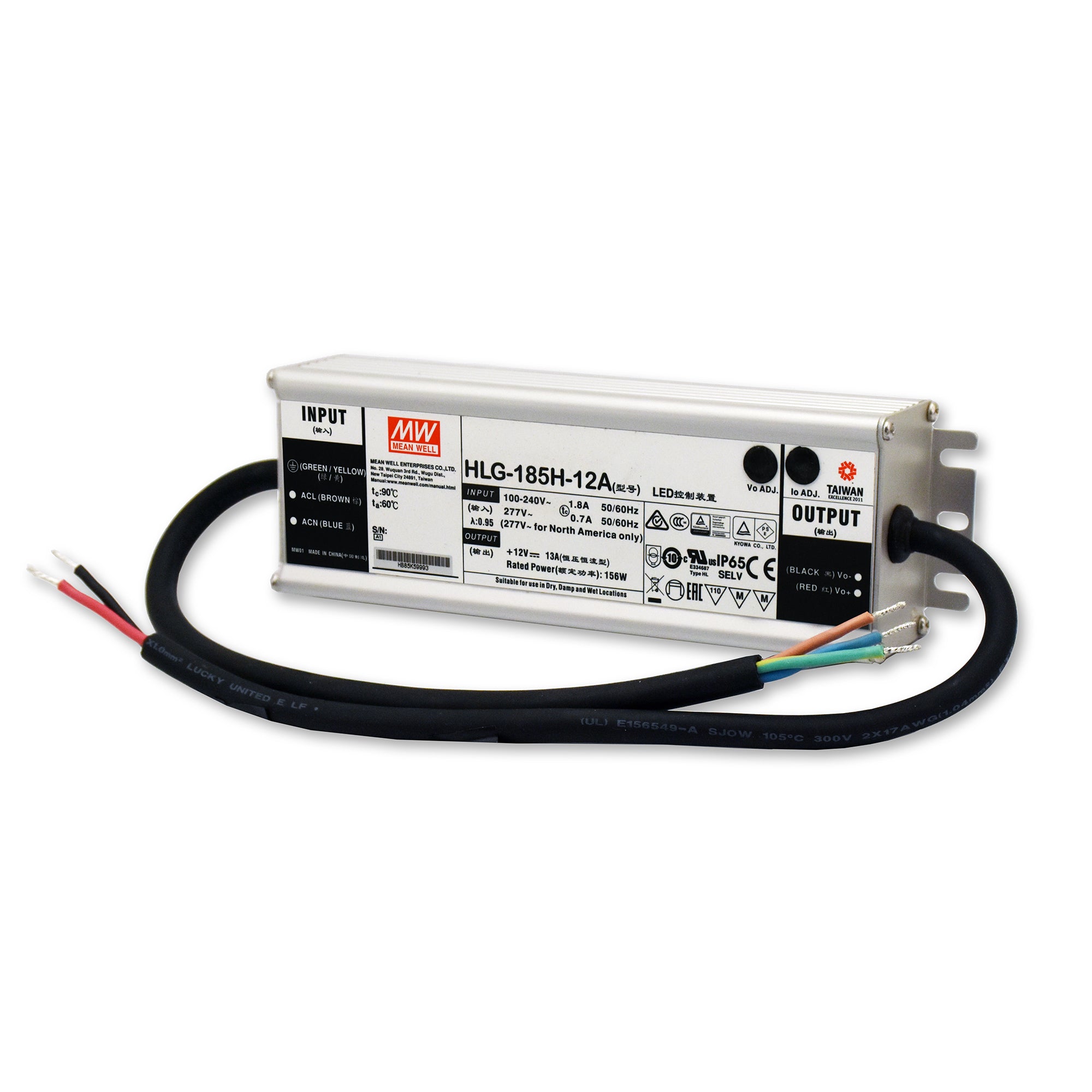 HLG Fanless & Metal Housed Power Supplies 24VDC 320 Watt Bare Wire from www.thelafirm.com