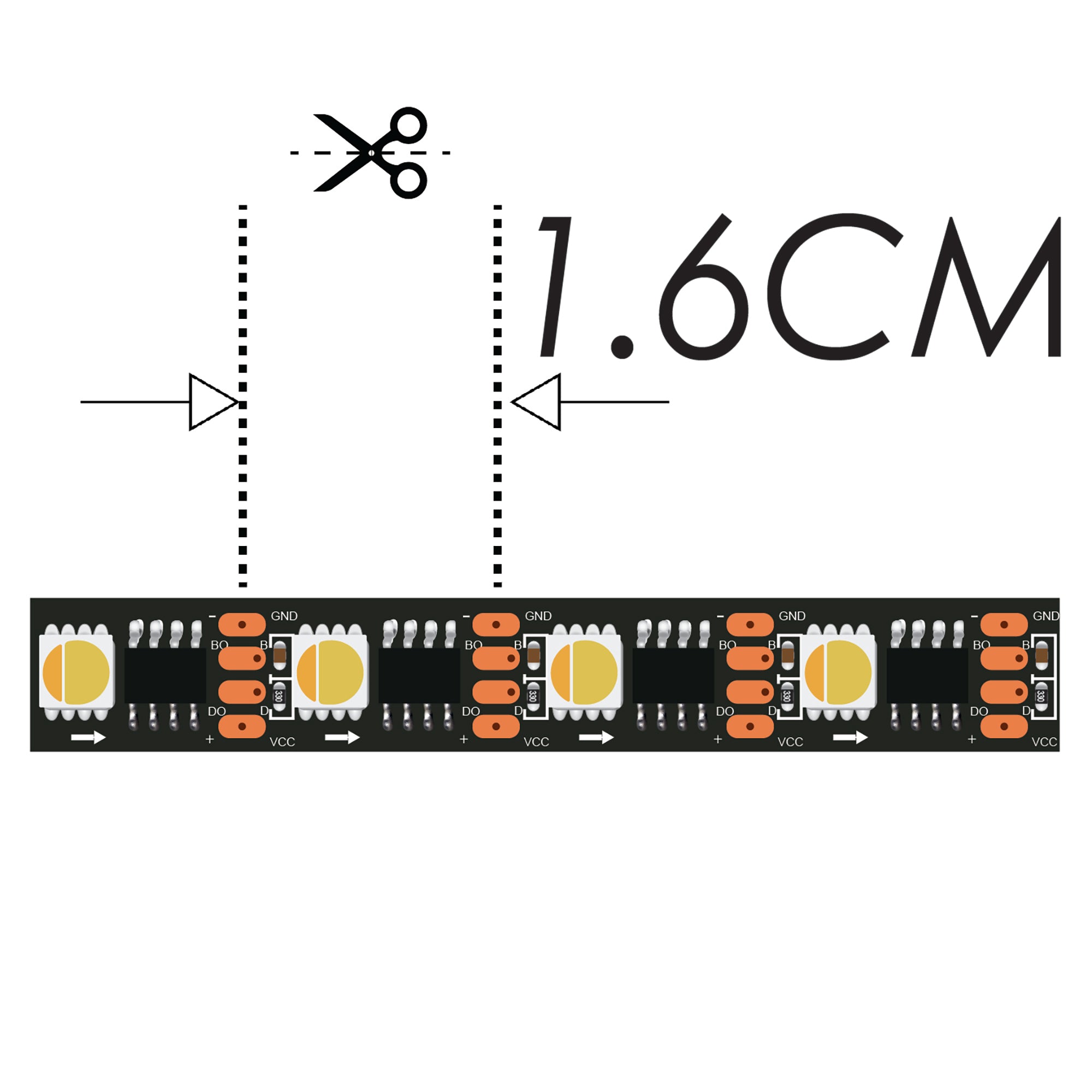 Pixel FlexLED 12V Dynamic White High Frequency Individual Chip Control IP43 (Indoor) 60 LED/Meter Bare Wire from www.thelafirm.com