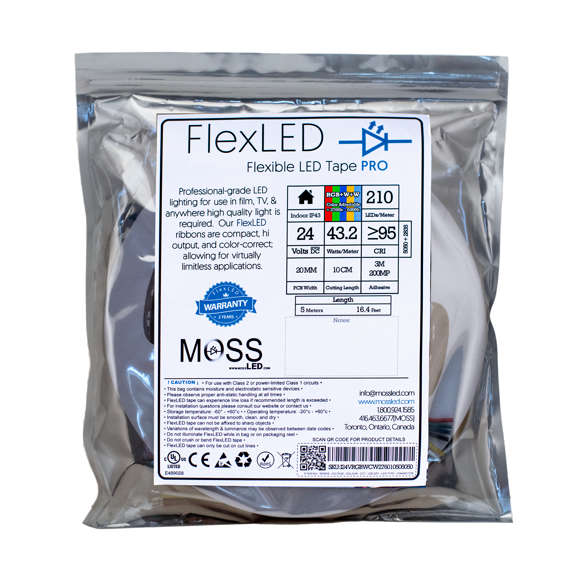 FlexLED 210 RGB+WW+CW 24V Bi-Colour (2700k - 6000k) 20MM Bare Wire from www.thelafirm.com