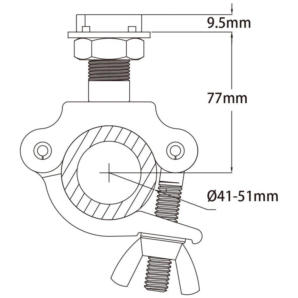 Kupo Strut Channel Adapter with Half Coupler from www.thelafirm.com