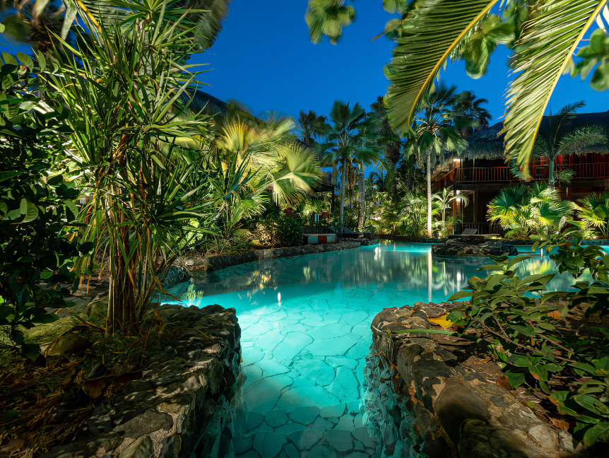 Kontiki Beach Resort from in-lite visit TheLAFirm.com to receive free lighting plans and best prices for in-lite products.