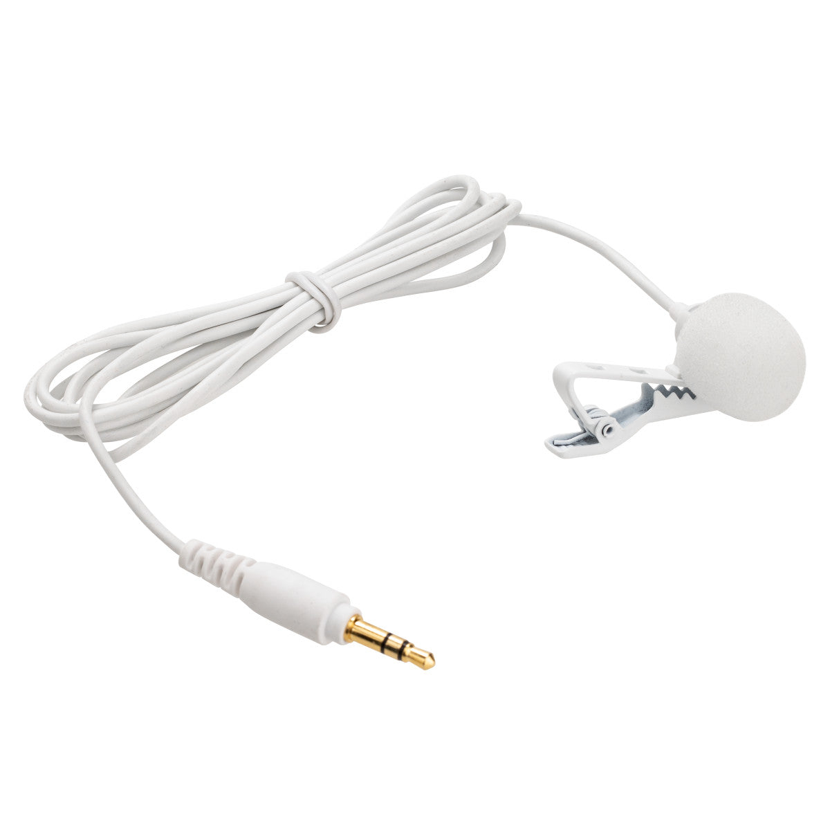 SR-M1W White 3.5mm TRS Lavalier Microphone for Blink 500, Wireless Systems, Recorders, Cams (4.1ft) | The LA Firm