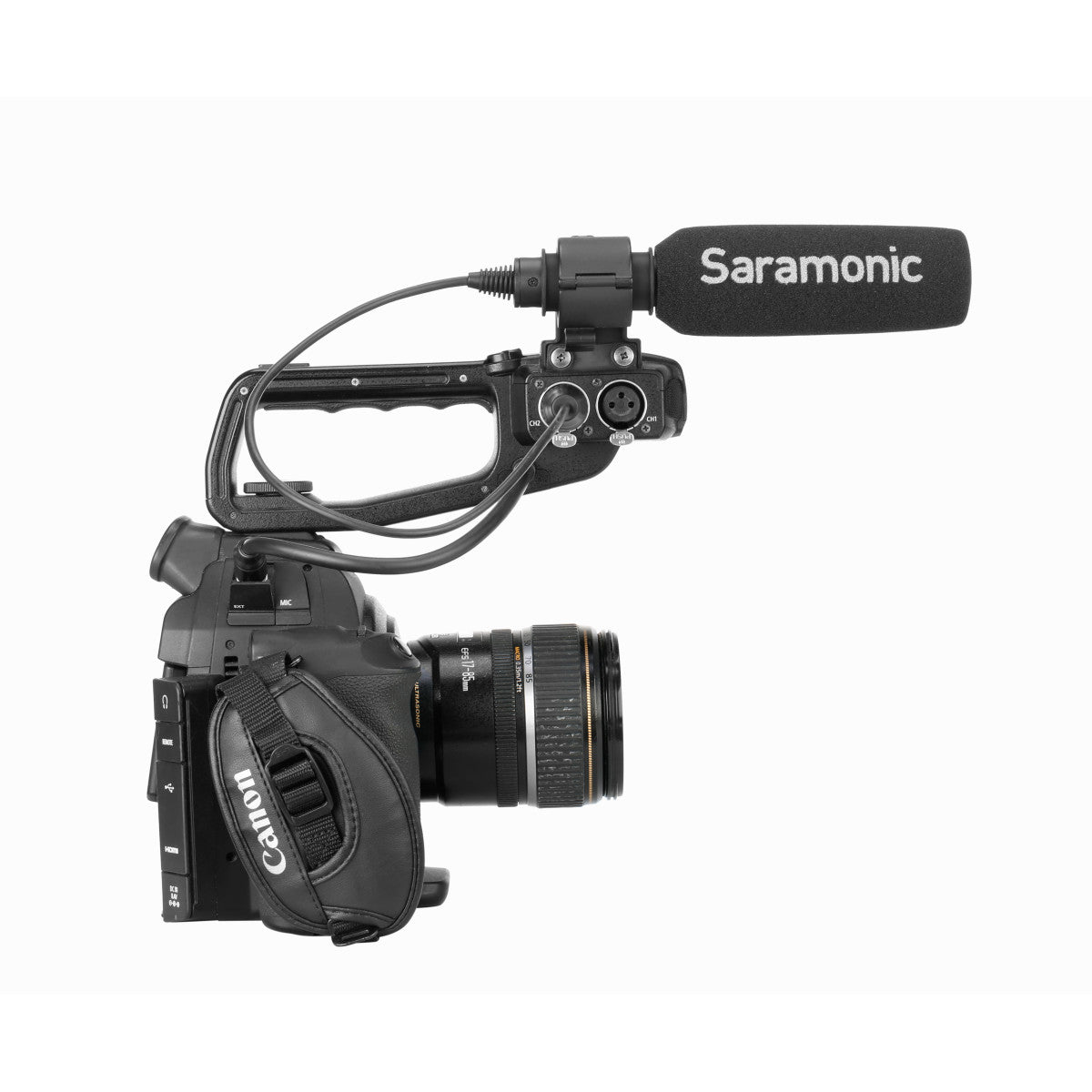 SR-NV5X Short Professional Directional Shotgun Mic w/ Integrated XLR Cable, Foam & Furry Windscreens | The LA Firm