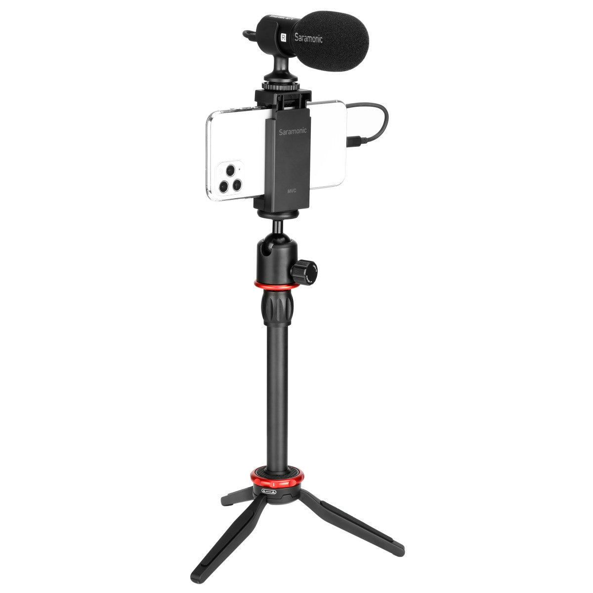 SmartMic MTV Smartphone Vlogging Kit for iPhone & Android w/ Stereo Mic, Phone Mount, Tripod & more | The LA Firm