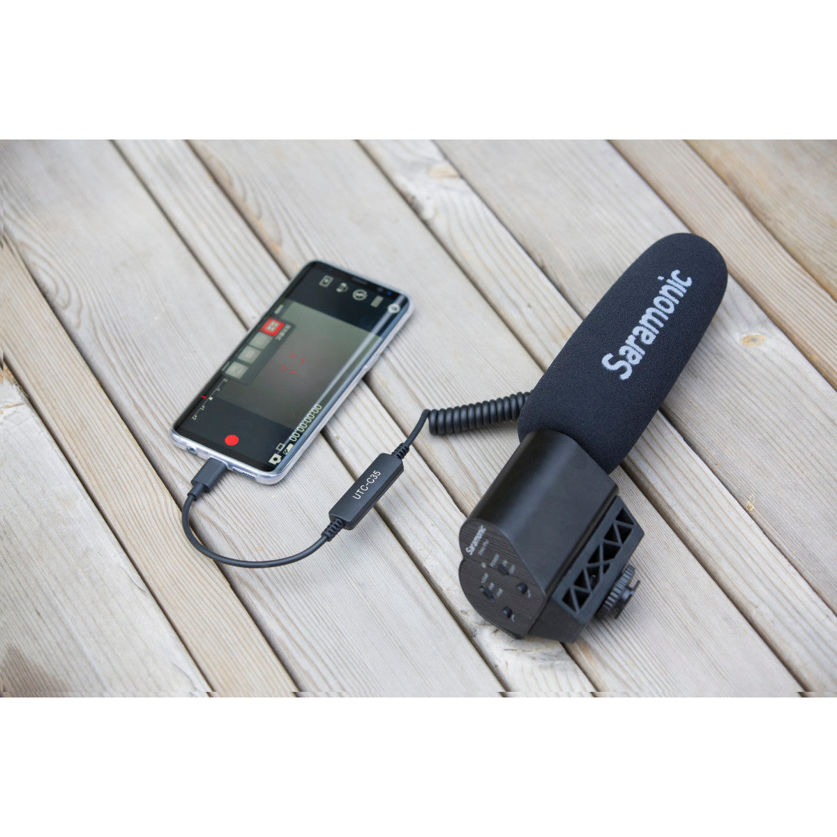 UTC-C35 Locking 3.5mm TRS Male to USB-C Out Cable w/ A-to-D for iPhone 15, Android, Computers, iPad | The LA Firm