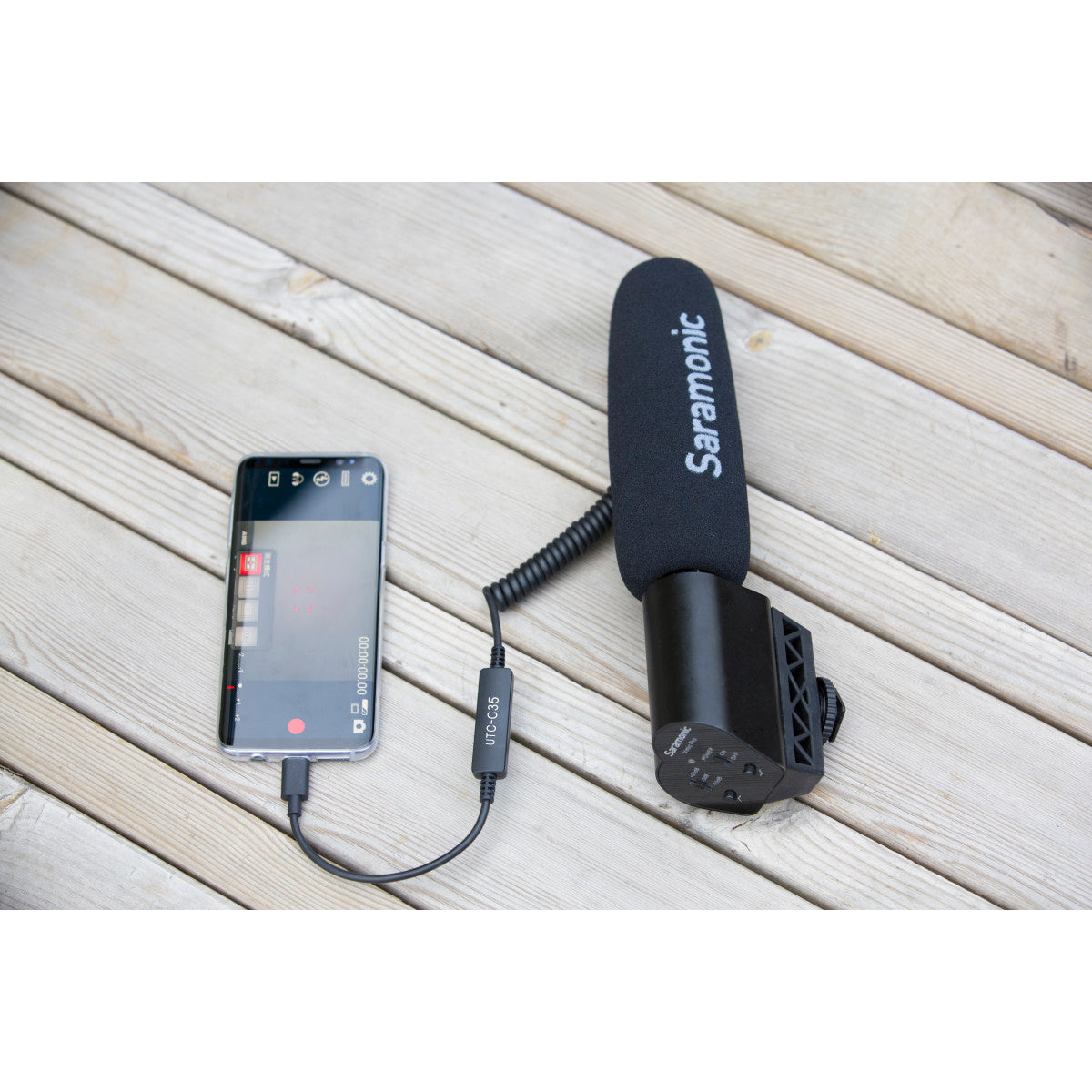 UTC-C35 Locking 3.5mm TRS Male to USB-C Out Cable w/ A-to-D for iPhone 15, Android, Computers, iPad | The LA Firm