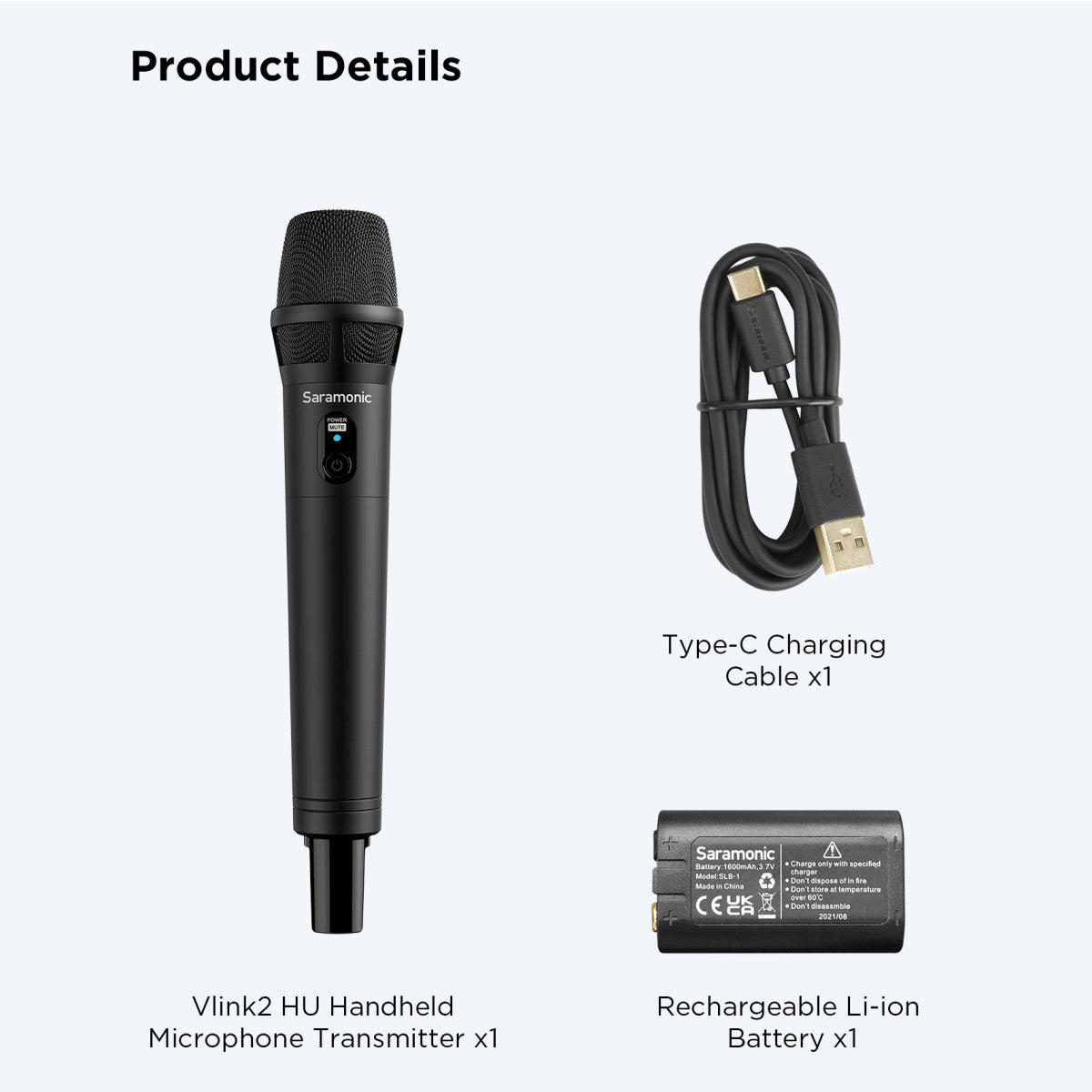 Vlink2 HU Wireless Cardioid Handheld Transmitter for Vlink2 Wireless System w/ Li-Ion or 2x AA Power | The LA Firm
