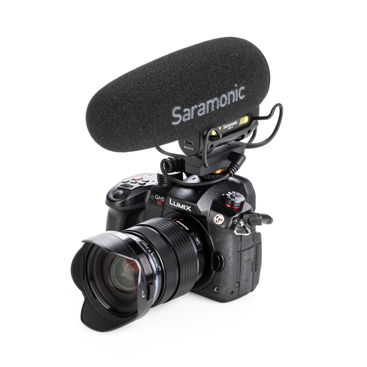 Vmic5 On-Camera Supercardioid Shotgun Mic w/ Headphone Out, Furry Windscreen, 150hr Battery & More | The LA Firm