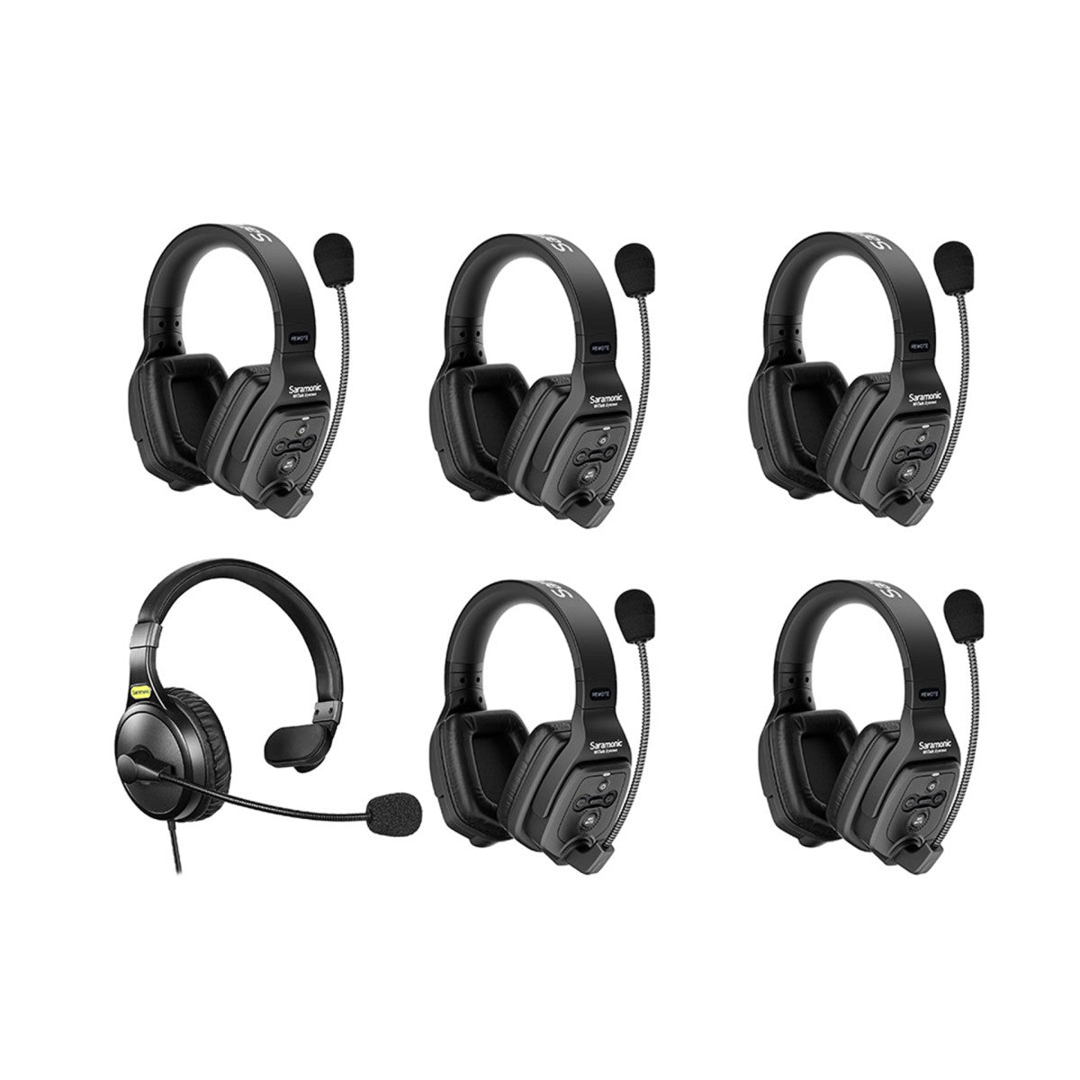 WiTalk-WT6D 6-Person Full-Duplex 1.9GHz Wireless Dual-Ear Headset Intercom System with Hub & Case | The LA Firm