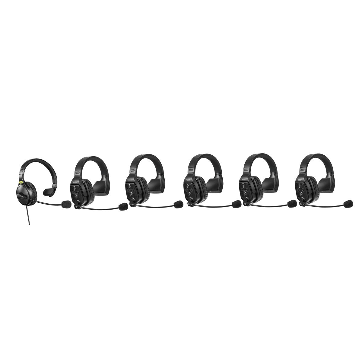 WiTalk-WT6S 6-Person Full-Duplex 1.9GHz Wireless Single-Ear Headset Intercom System with Hub & Case | The LA Firm