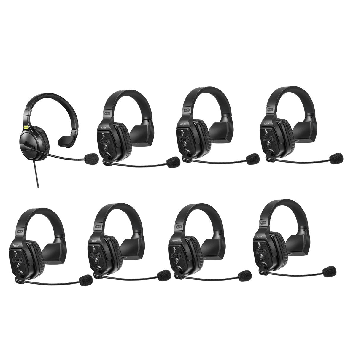 WiTalk-WT8S 8-Person Full-Duplex 1.9GHz Wireless Single-Ear Headset Intercom System with Hub & Case | The LA Firm