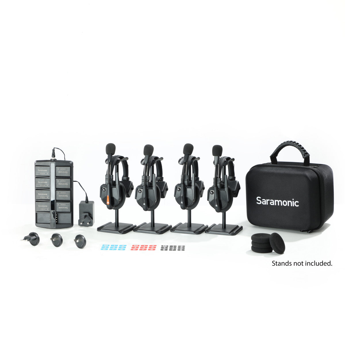 WiTalk9-4S Advanced 4-Person Full-Duplex 1.9GHz Wireless Single-Ear Headset Intercom System | The LA Firm