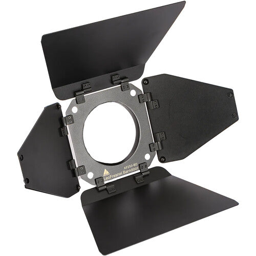 Barndoor for LeoFresnel
Replacement metal Barndoor with 8 foldable leaves. Can be inserted into LeoFresnel without tools. from www.thelafirm.com