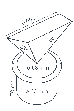 BIG FLUX ASYMMETRIC Black 60mm - 12V/21V - 4.2 VA - Ring 68 BL from www.thelafirm.com