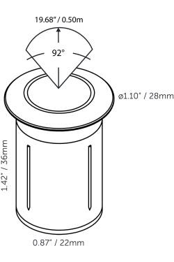 DOT 22 Stainless Steel 22mm - 12V/21V - 0.5 VA - Ring 28 SS from www.thelafirm.com