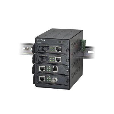 EtherWAN Commercial 4 Slot Din Rail Chassis | The LA Firm