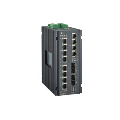 EtherWAN Hardened Managed LL3 Gigabit Ethernet PoE Switch with 12x Gigabit PoE Ports & 4x 100/1000Base SFP Ports | The LA Firm
