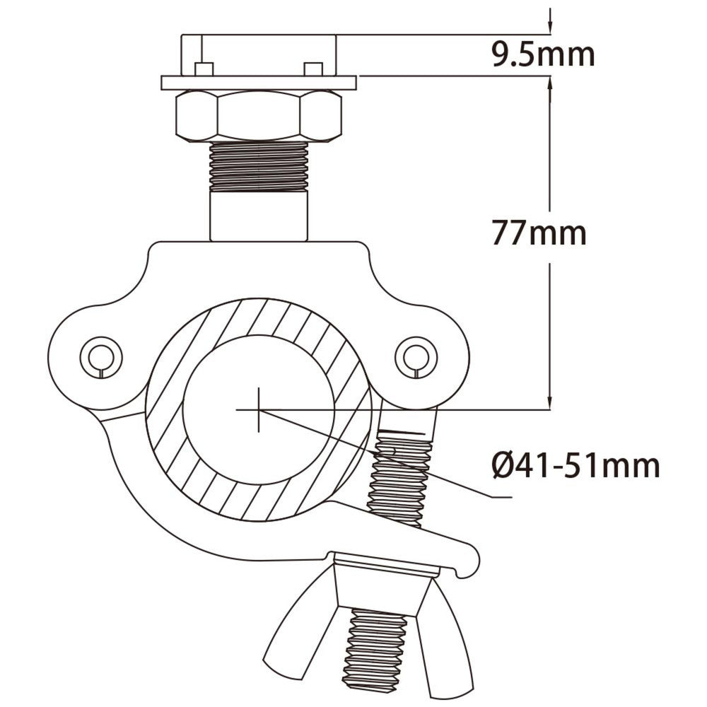 Kupo Strut Channel Adapter with Half Coupler from www.thelafirm.com