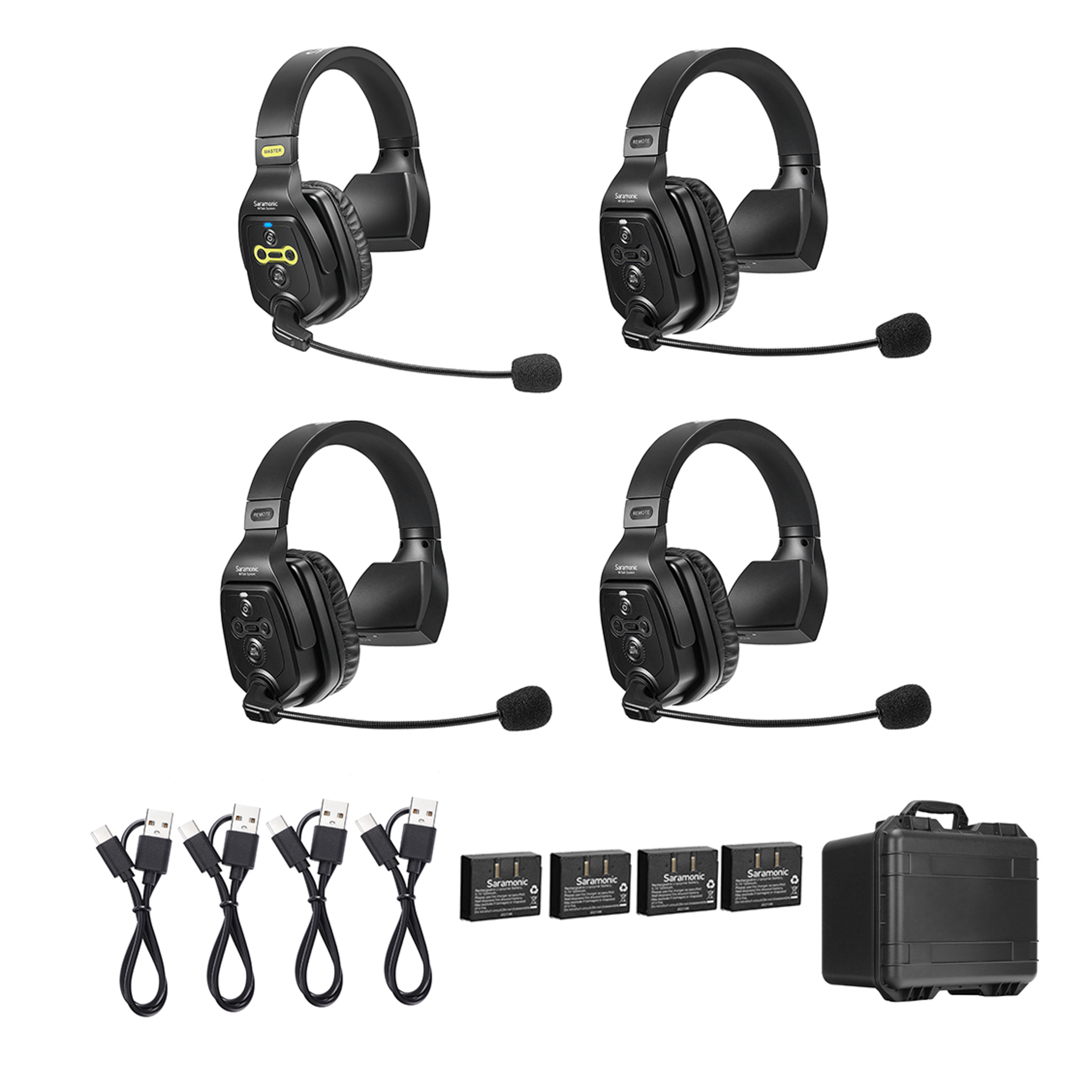 WiTalk-WT4S 4-Person Full-Duplex 1.9GHz Wireless Single-Ear Headset Intercom ... – Saramonic audio gear at The LA Firm