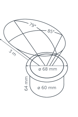 LUNA Black 60mm - 12V/21V - 5.0 VA - Ring 68 BL from www.thelafirm.com