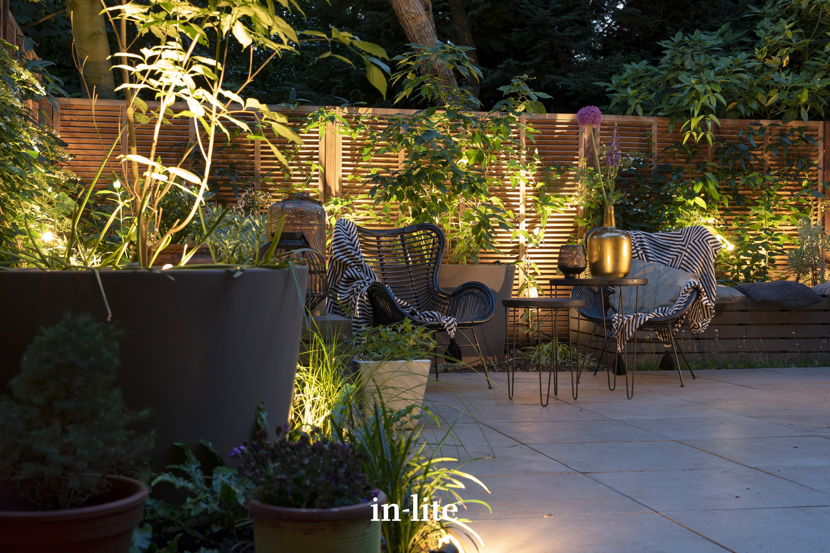in-lite outdoor weather proof smart lighting available only at The LA Firm