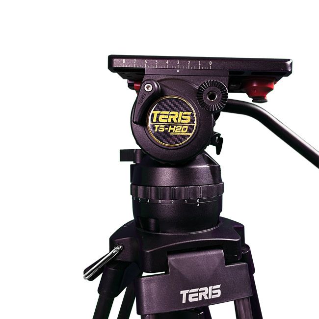 TS-H20CF-Q 100mm Flat Base Fluid Head & 2-Stage Carbon Fiber Tripod System from www.thelafirm.com