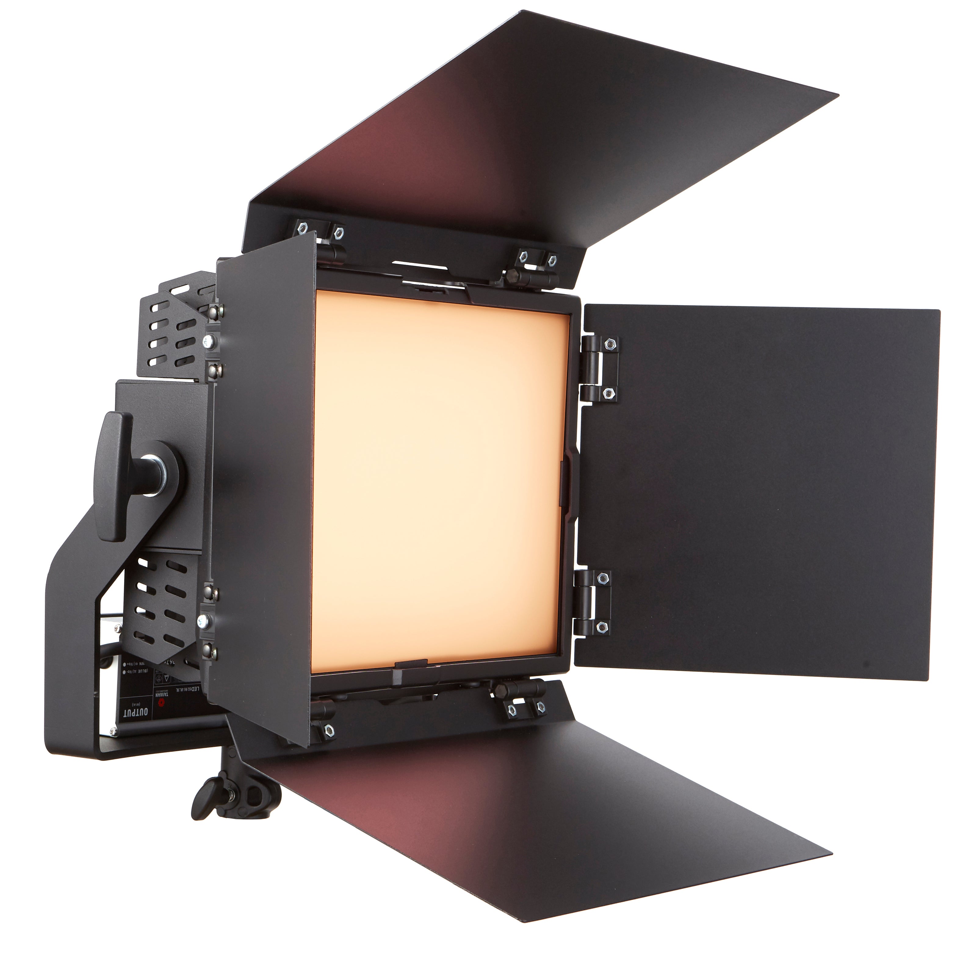 Area 48 Color, includes curved yoke, detachable barndoors,  48V PSU mounted on unit, locking IEC, TVMP from www.thelafirm.com