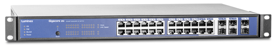 Luminex GigaCore 26i with PoE (370W) Rev A from www.thelafirm.com