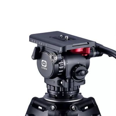 AGILE 6 75mm fluid head, Mini E-Z LOAD, 3/3+0 increments pan/tilt fluid drag, (8) increments counterbalance, extending pan bar, illuminated bubble balance from www.thelafirm.com