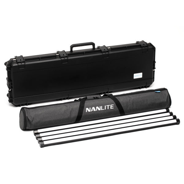 Nanlite PavoTube II 30X 4' RGBWW LED Pixel Tube with Internal Battery 4 Light Kit with Case from www.thelafirm.com