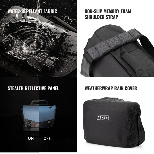Tenba DNA 9 Slim Messenger Bag - Blue from www.thelafirm.com