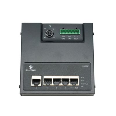 EtherWAN Hardened Unmanaged 4-Port Gigabit PoE & 1-Port Gigabit RJ45 Ethernet Switch from www.thelafirm.com