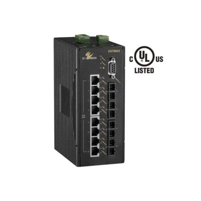 EtherWAN Hardened Managed 8-port 10/100BASE-TX PoE + 2-port Gigabit 100/1000BASE SFP (DDM) from www.thelafirm.com