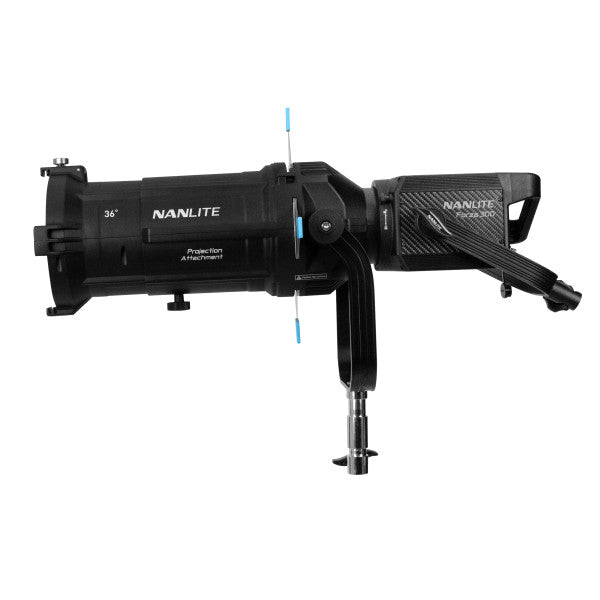 Nanlite Projection Attachment for Bowens Mount with 36 Degree Lens from www.thelafirm.com