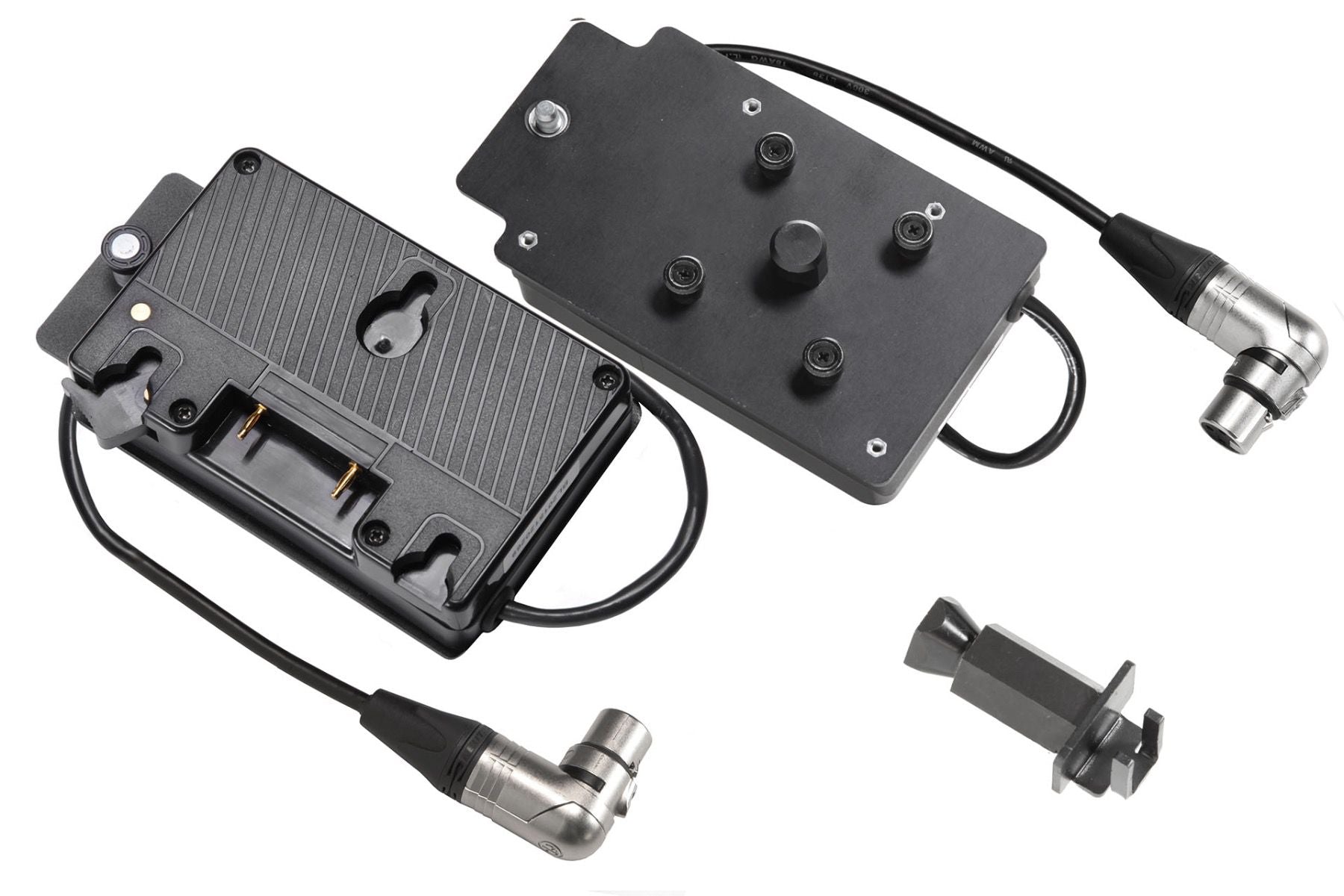 VELVET Mini and EVO 1 Gold Battery Adapter Plate XLR3 Angle