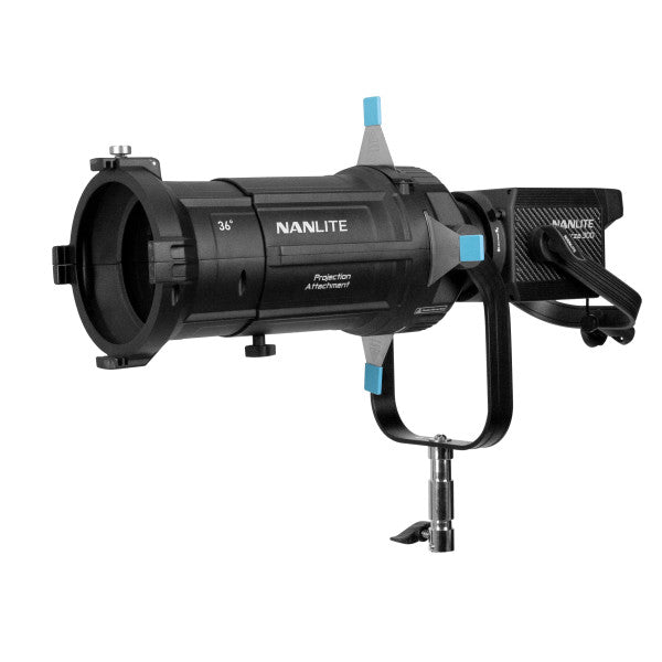 Nanlite Projection Attachment for Bowens Mount with 36 Degree Lens from www.thelafirm.com
