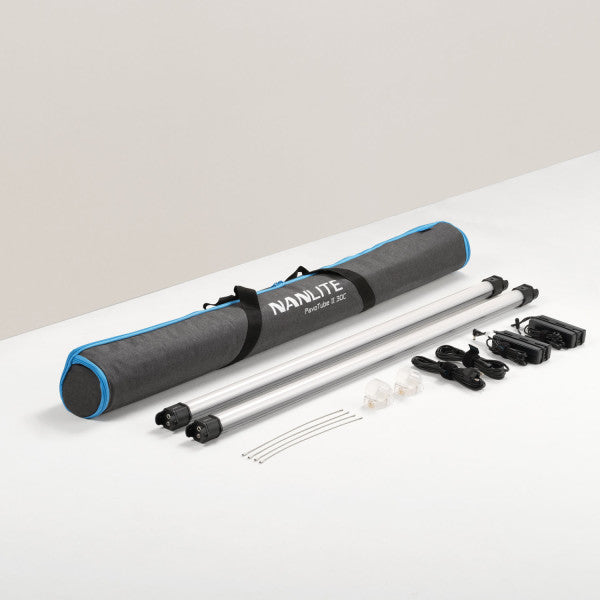 Nanlite PavoTube II 30C 4' LED Tube Lights with AC Chargers, Mounts, and Case 2 Light Kit from www.thelafirm.com